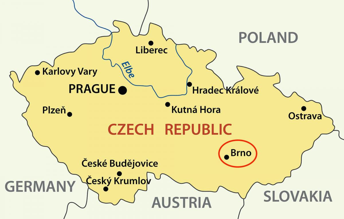 la carte de brno, république tchèque