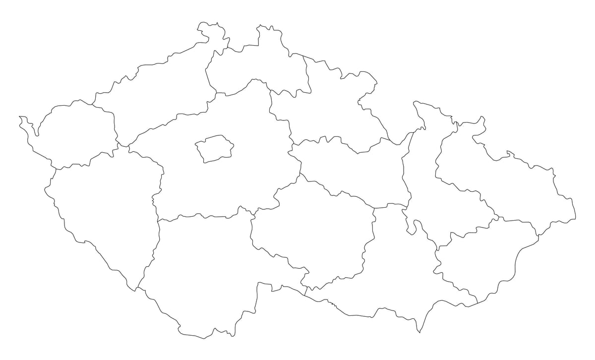 République tchèque carte de vecteur