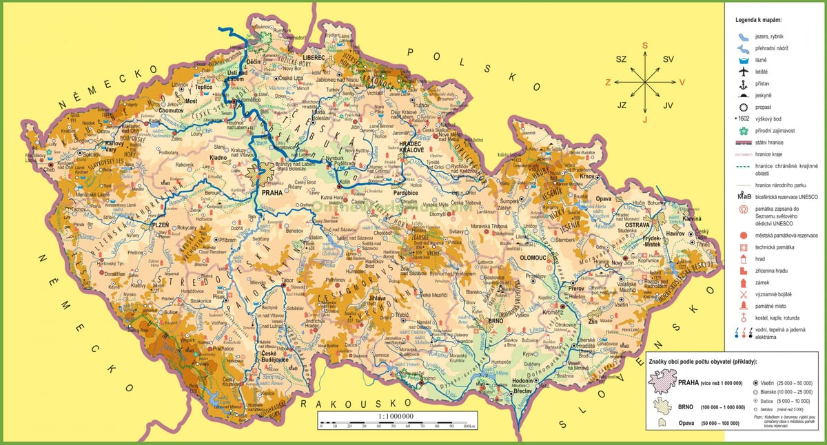 carte de la république tchèque