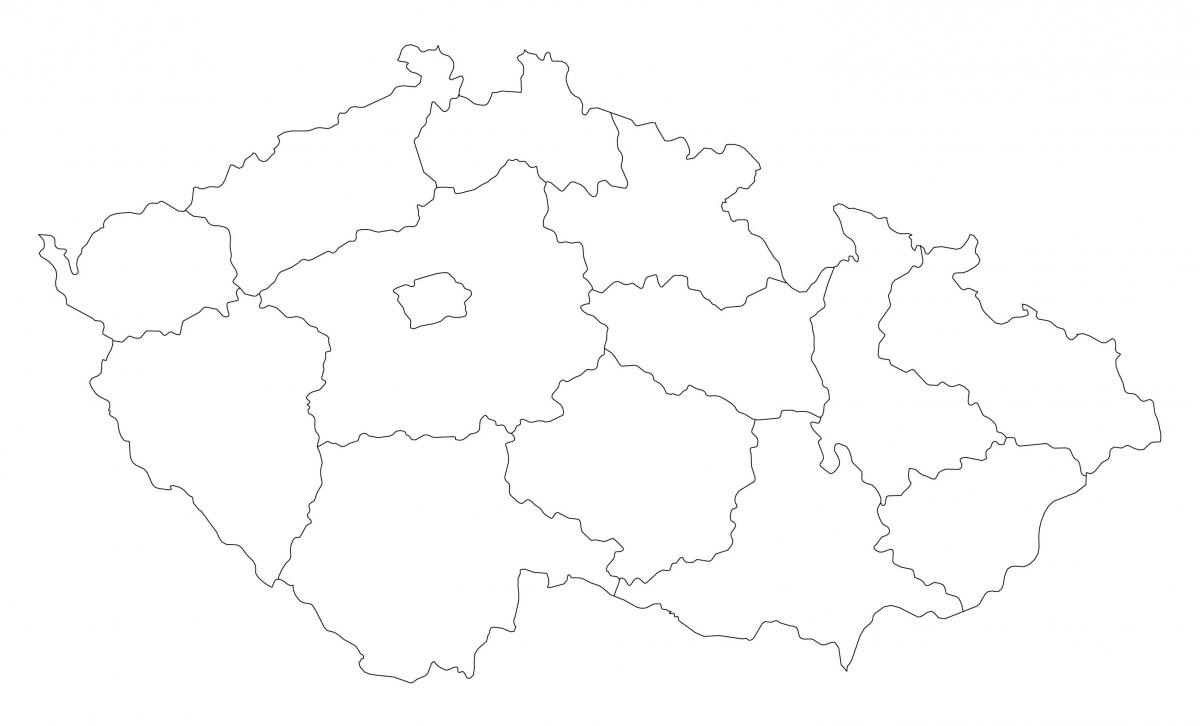 République tchèque carte de vecteur
