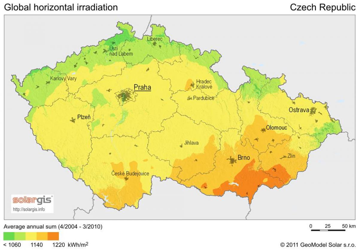 La république tchèque soleil carte