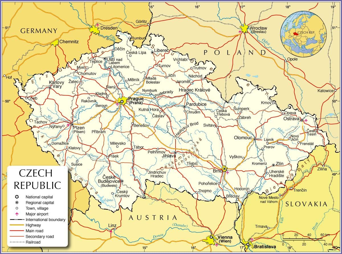 république de Tchécoslovaquie carte