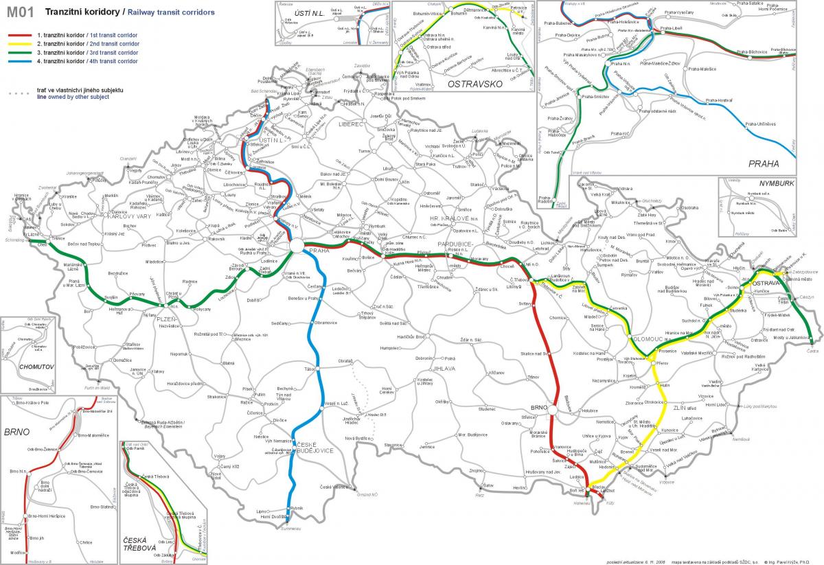 République tchèque carte ferroviaire