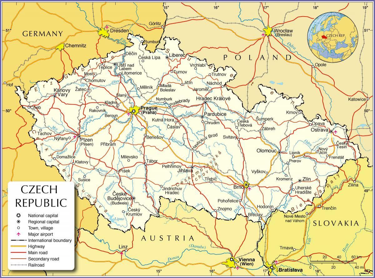 république de Tchécoslovaquie carte