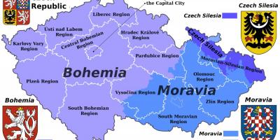 Carte de Moravie, république tchèque