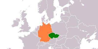 Carte de la république tchèque et l'Allemagne
