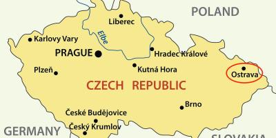 La carte de Ostrava, république tchèque