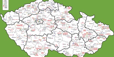 La république tchèque attraction carte