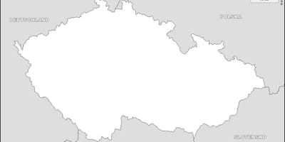 La république tchèque carte de contour