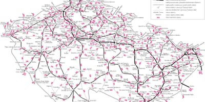 La république tchèque carte du train