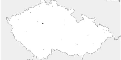 La république tchèque carte vierge