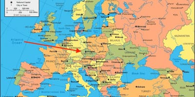 Carte de la république tchèque en Europe