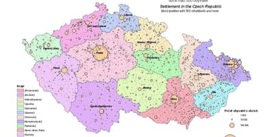 La république tchèque municipalités de la carte