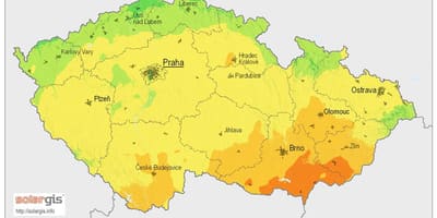 La république tchèque soleil carte