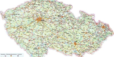 La république tchèque transports carte