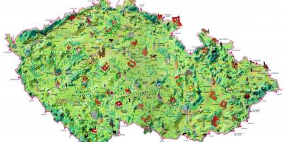 Carte touristique de république tchèque