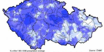 La république tchèque pluie carte